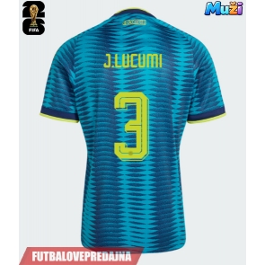 Lacne Muži Futbalové dres Kolumbia Jhon Lucumi #3 MS 2026 Krátky Rukáv - Preč